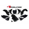 KIT PLASTICOS RTECH REVOLUTION YAMAHA YZ 125 / 250 2002 - 2017 PRETO C/ DEPOSITO PRETO